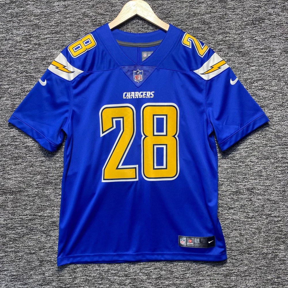 Nike Los Angeles Chargers 28 Melvin Gordon Jersey Mens Size L Royal Blue NFL